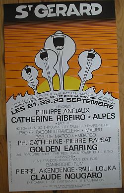 Golden Earring 1979 show poster Wépion (Belgium) - Fête St Gérard
